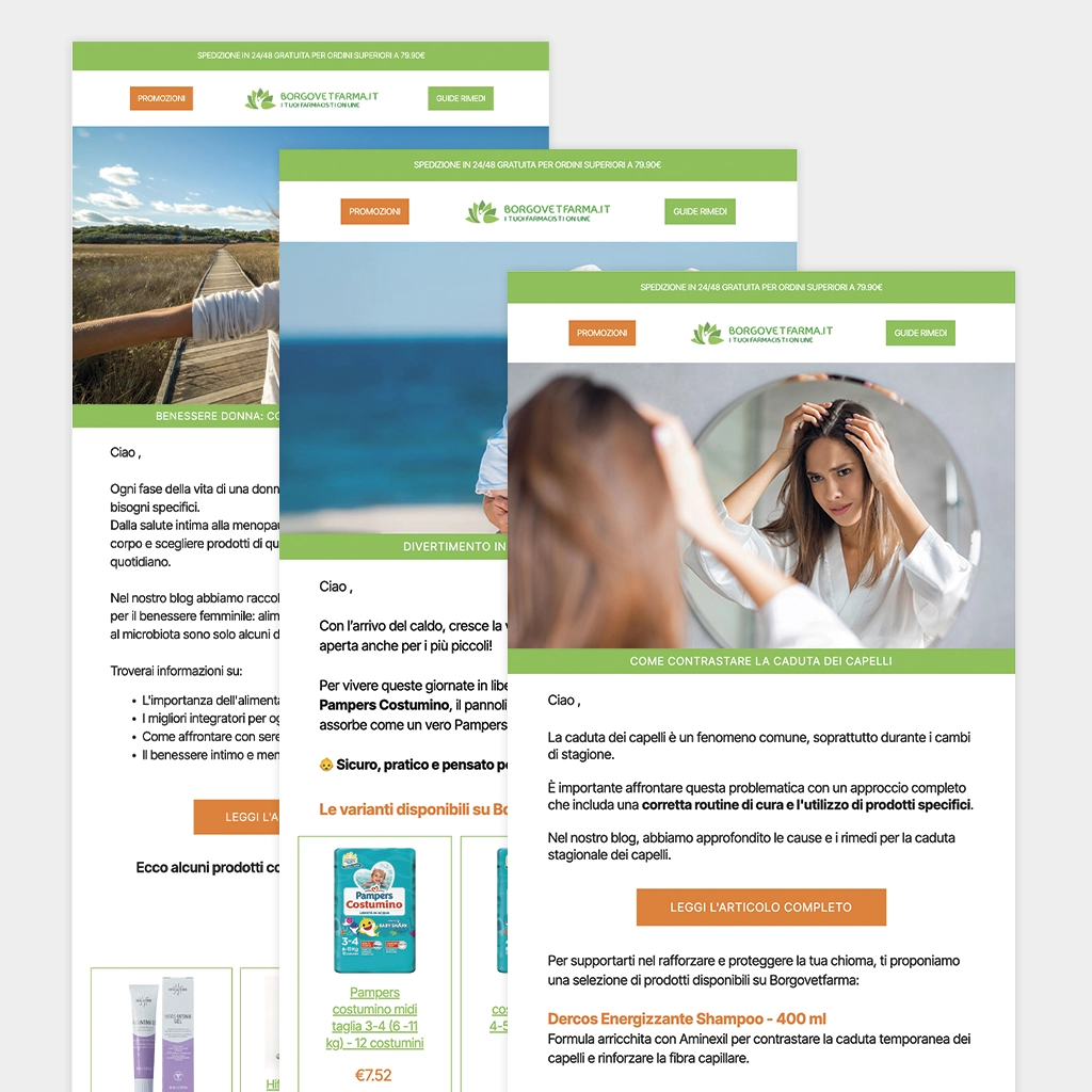 Campagne mono-prodotto — selezione newsletter