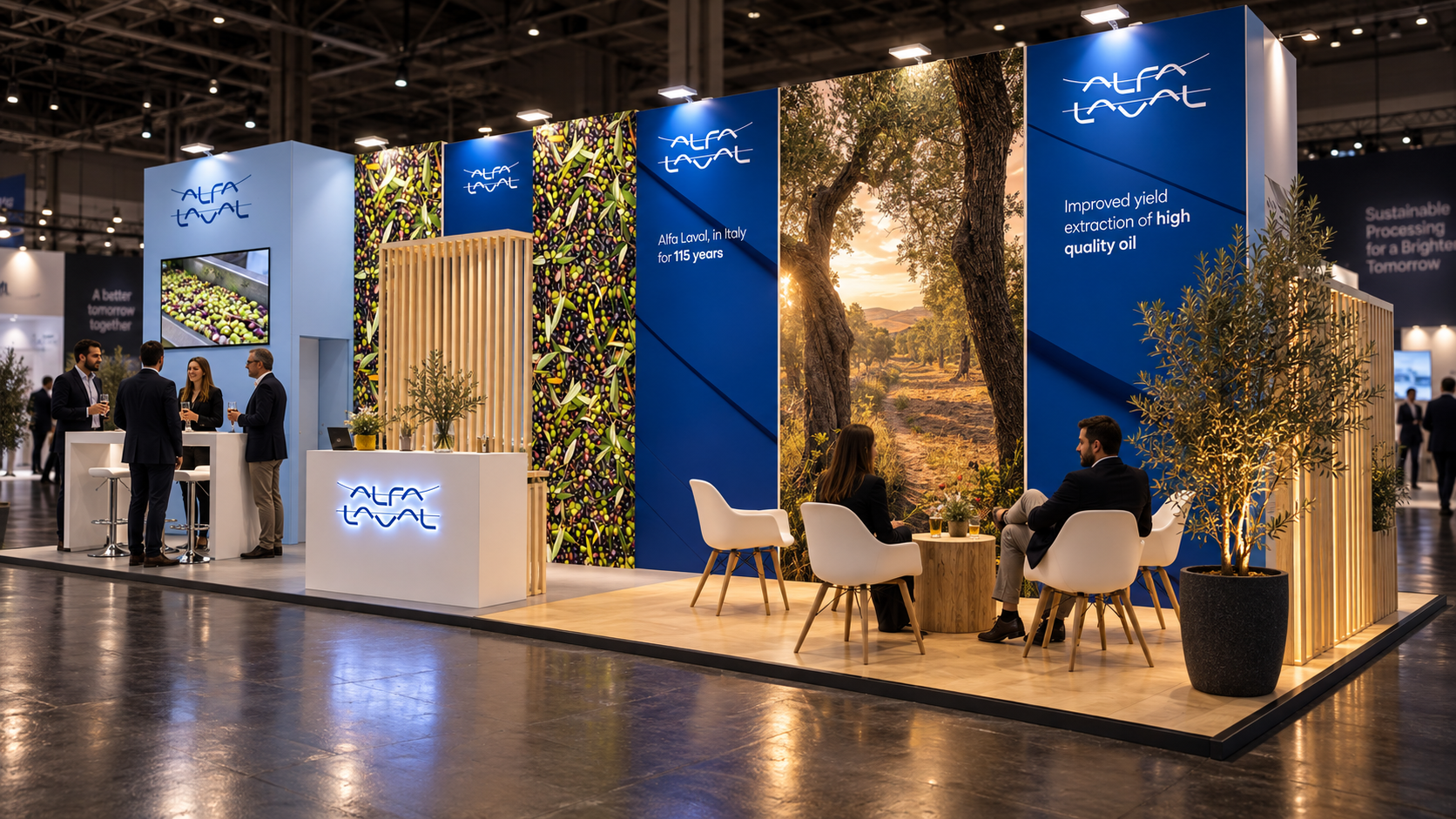 Lo stand Alfa Laval a Enoliexpo