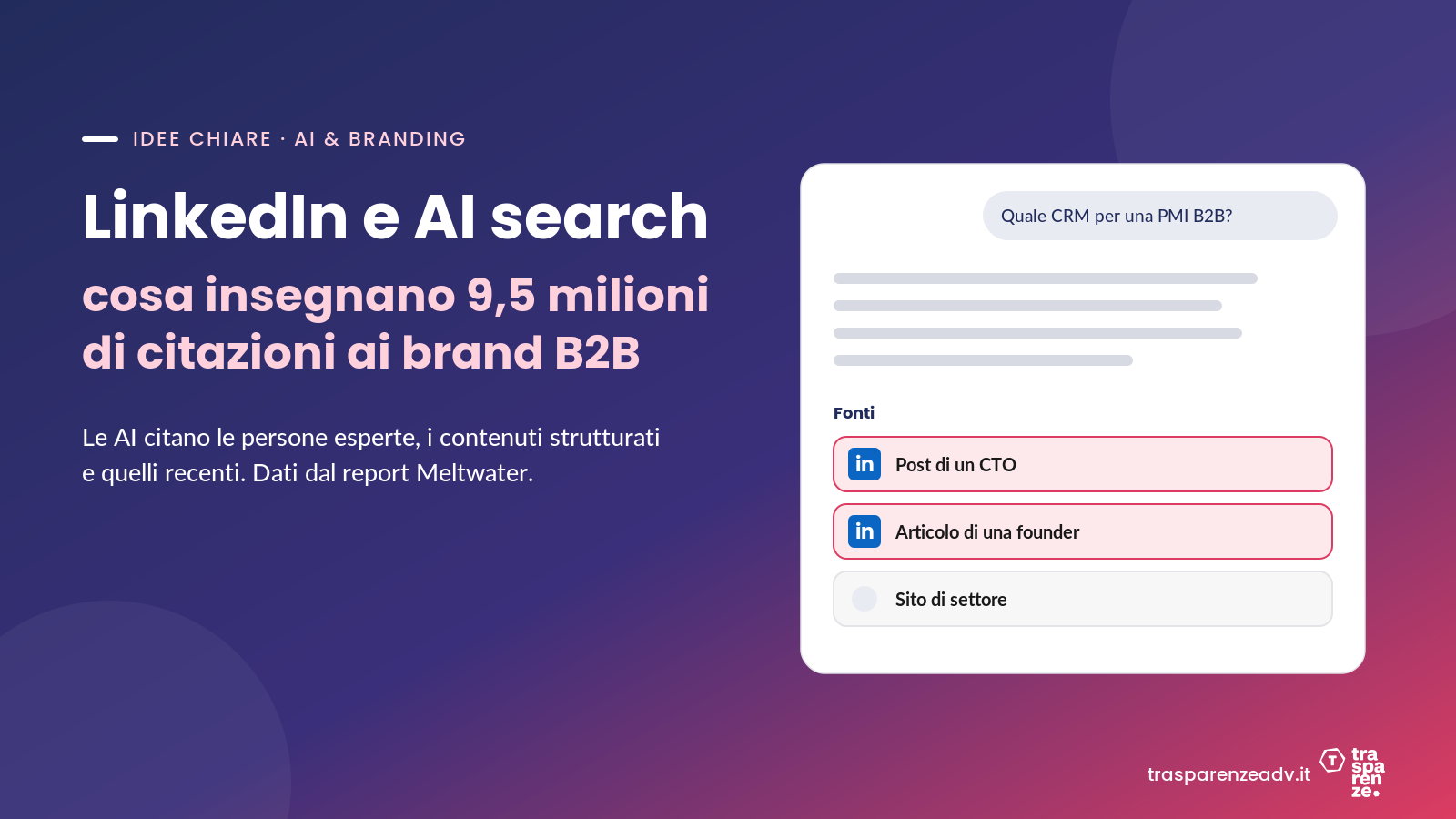 LinkedIn e AI search: cosa insegnano 9,5 milioni di citazioni ai brand B2B