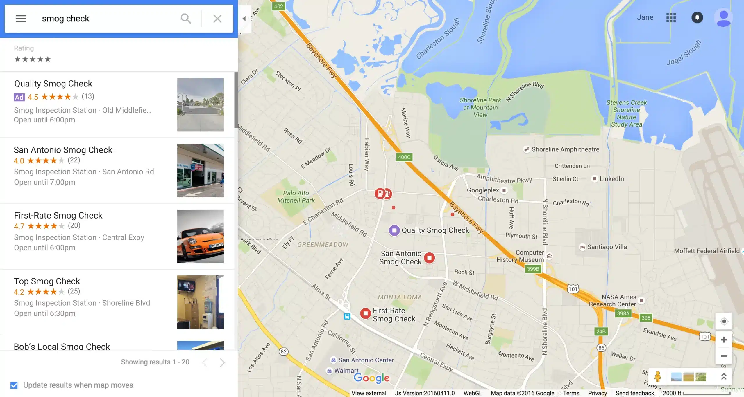 google ads local desktop google maps